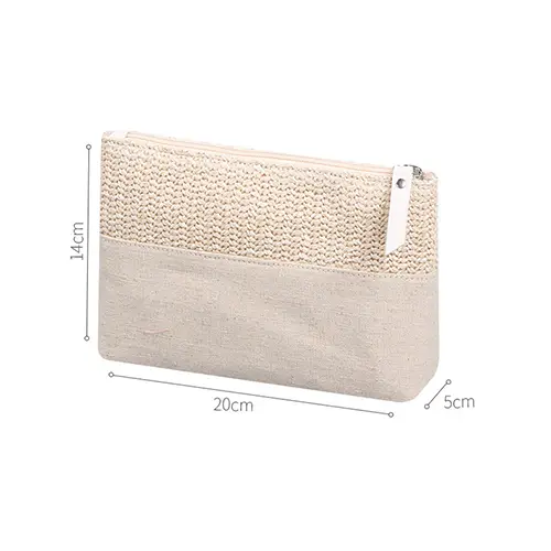 Summer Women Portable Travel Korean Linen Wholesale Cheap Canvas Makeup Bags